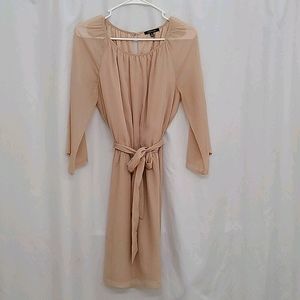 Nude shift dress, light sparkle